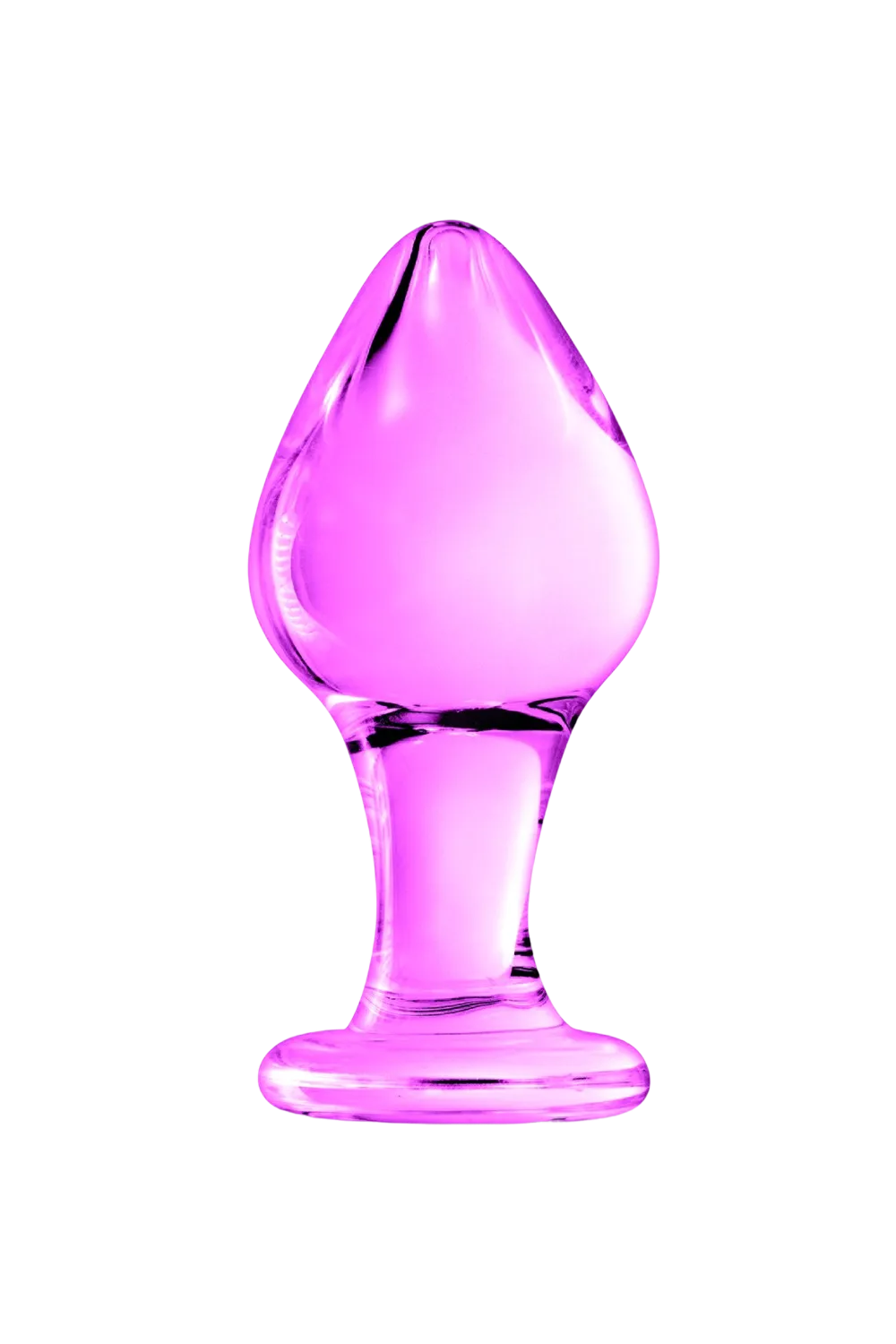 Plug anal boule en verre rose  n°31 Glossy